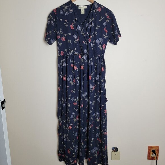 Eddie Bauer Dresses & Skirts - Eddie Bauer 100% Cotton Floral Print Maxi Dress Size Medium